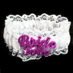 White Pink ‘Bride To Be’ Lace Garter