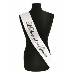 White With Black Writing ‘Mother Of The Groom’ Sash