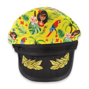 Captain Party Hats for Hen, Stag & Festival Fun - Yellow Hawaiian Tropical Vibes