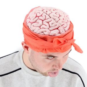 Zombie Attack Bulging Brain Bandage Halloween Hat