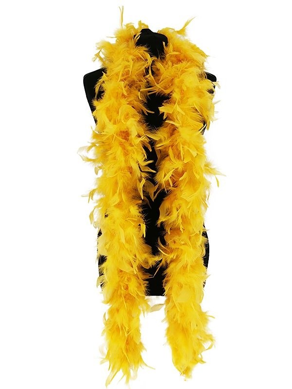 Luxury Buttercup Yellow Feather Boa – 80g -180cm 1920's Gastby ...